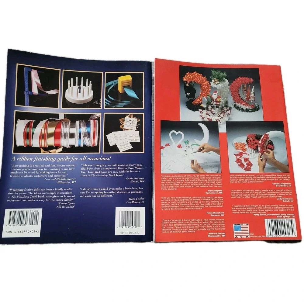 Vintage Bow Making & Ribbon Craft Book Set - The Finishing Touch & Bow Creations